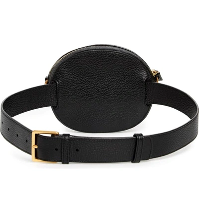 Shop Tory Burch Mcgraw Leather Belt/crossbody Bag In Black