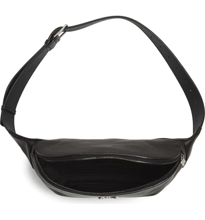 Shop Saint Laurent Classic Calfskin Leather Belt Bag In Noir