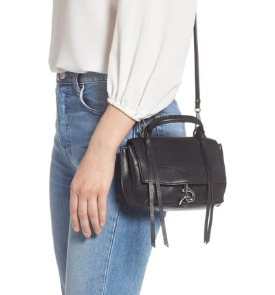 Shop Rebecca Minkoff Mini Stella Leather Satchel - Black