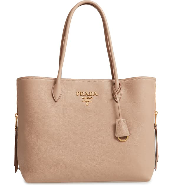 prada daino shopper with side zips
