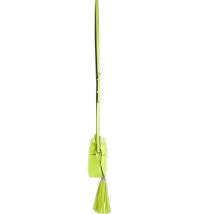 Shop Saint Laurent Lou Matelasse Leather Crossbody Bag In Neon Yellow