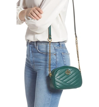 Shop Tory Burch Kira Camera Bag - Green In Malachite