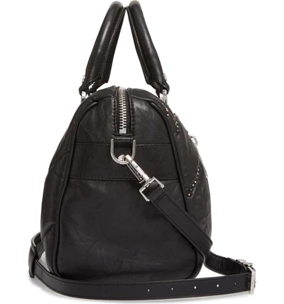 Shop Zadig & Voltaire Small Sunny Studded Leather Satchel In Noir
