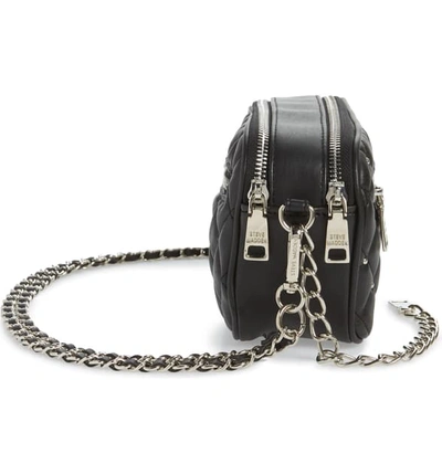 Shop Steve Madden Studded Faux Leather Belt Bag - Black In Black/ Silver