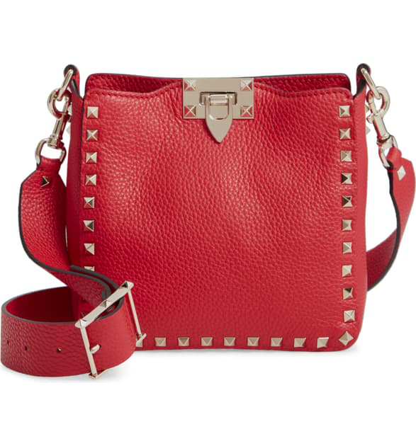 valentino rockstud hobo crossbody bag