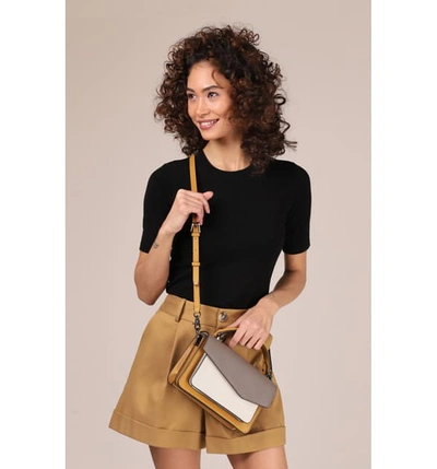 Shop Botkier Cobble Hill Leather Crossbody Bag - Brown In Truffle Colorblock