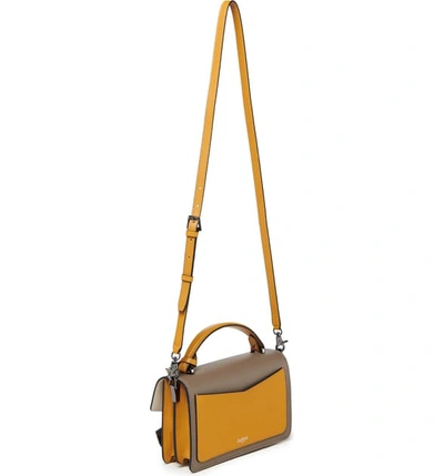 Shop Botkier Cobble Hill Leather Crossbody Bag - Brown In Truffle Colorblock