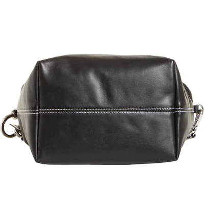Shop Ganni Leather Handbag In Black