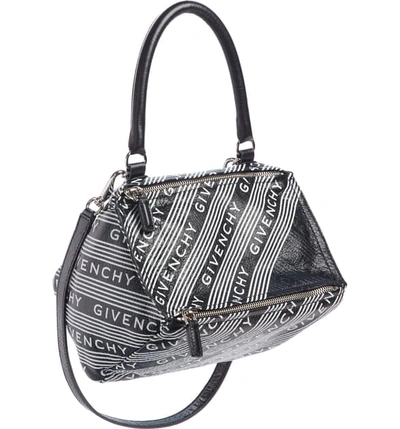 Shop Givenchy Small Pandora Logo Shoulder Bag - Black