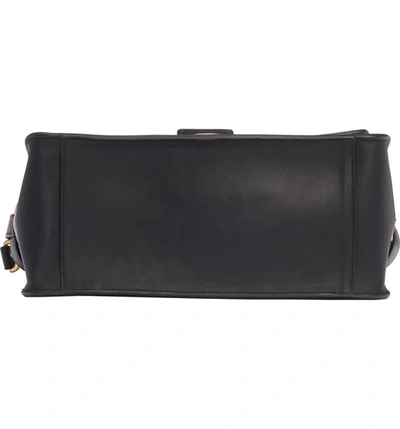 Shop Fendi Large Kan U Leather Shoulder Bag In Nero/ Oro Vibrato