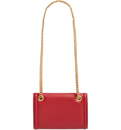 Shop Dolce & Gabbana Micro Devotion Leather Crossbody Bag - Red In Rosso Papavero