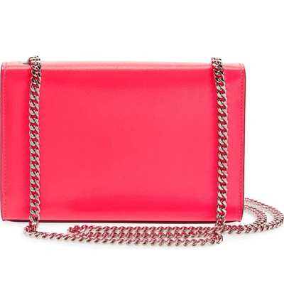 Shop Saint Laurent Small Kate Calfskin Leather Crossbody Bag In Neon Pink