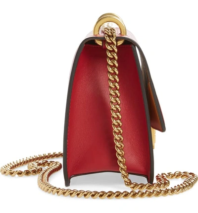 Shop Fendi Small Kan U Leather Shoulder Bag In Fragola/ Oro Vibrato