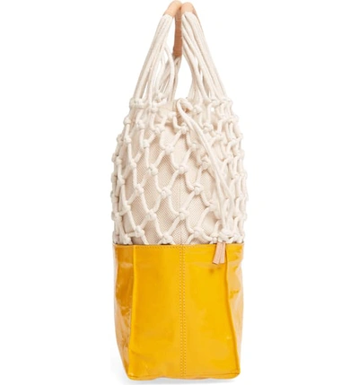 Shop Tory Burch Sandrine Net Tote - Yellow In Solar