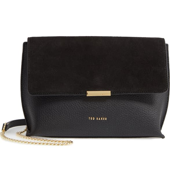 ted baker black suede bag