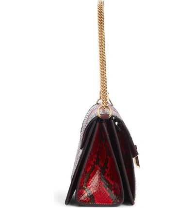 Shop Givenchy Small Gv3 Genuine Python Shoulder Bag In Red
