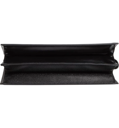 Shop Thom Browne Lady Folio Leather Shoulder Bag In Black