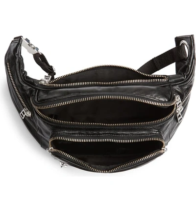 Shop Zadig & Voltaire Banane Crush Leather Belt Bag In Noir