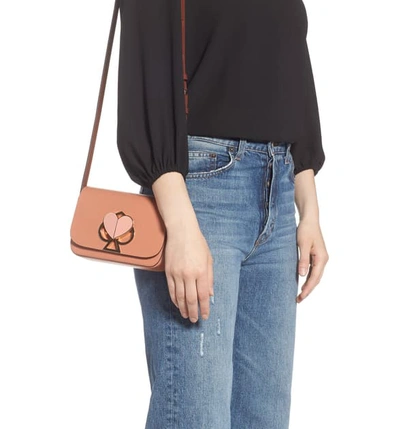 Shop Kate Spade Nicola Leather Shoulder Bag In Tawny