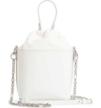 Shop Maison Margiela 5ac Leather Bucket Bag - White