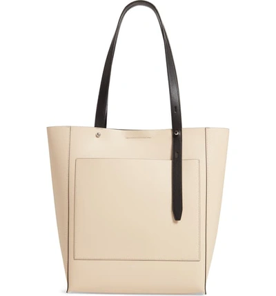 Shop Rebecca Minkoff Stella Leather Tote - Beige In Cly/ Blk