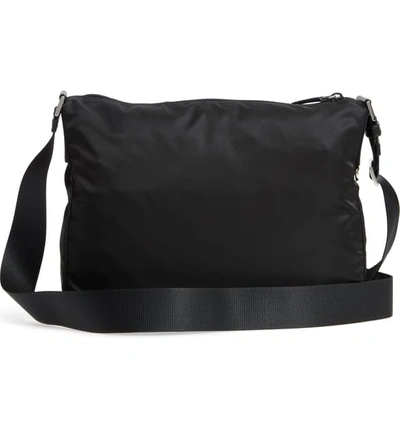 Shop Prada Large Nylon Crossbody Bag In Nero