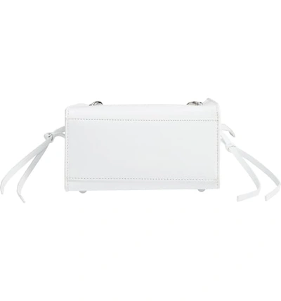 Shop Rebecca Minkoff Mini Kate North/south Leather Tote - White In Optic White