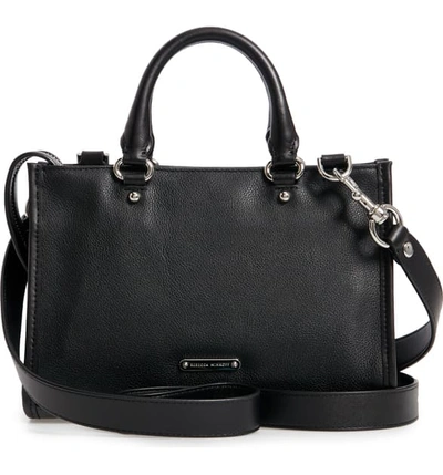 Shop Rebecca Minkoff Micro Bedford Leather Satchel - Black