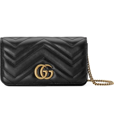 Shop Gucci Leather Shoulder Bag In Nero