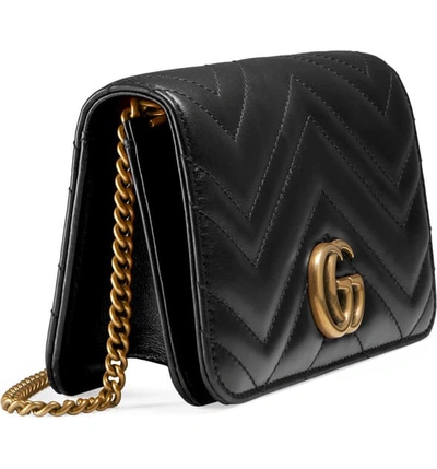 Shop Gucci Leather Shoulder Bag In Nero