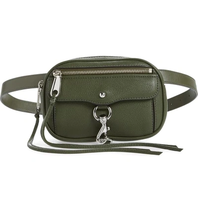 Shop Rebecca Minkoff Blythe Leather Belt Bag - Green In Hunter