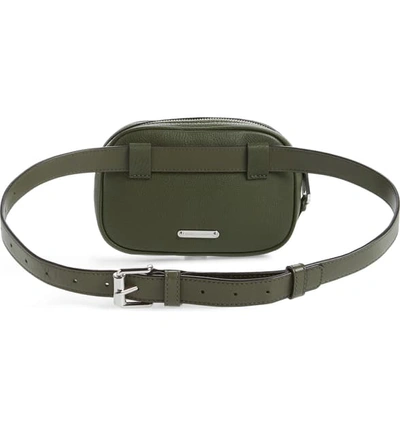 Shop Rebecca Minkoff Blythe Leather Belt Bag - Green In Hunter