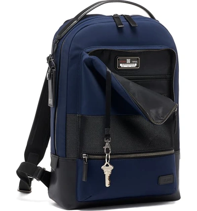 Shop Tumi Harrison Bates Backpack In Navy Reflective