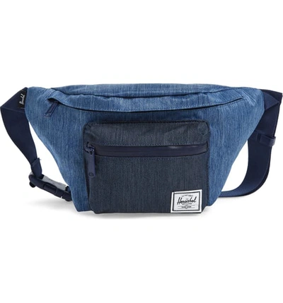 Shop Herschel Supply Co. Seventeen Hip Pack - Blue In Faded Denim/ Indigo Denim