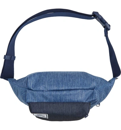 Shop Herschel Supply Co. Seventeen Hip Pack - Blue In Faded Denim/ Indigo Denim