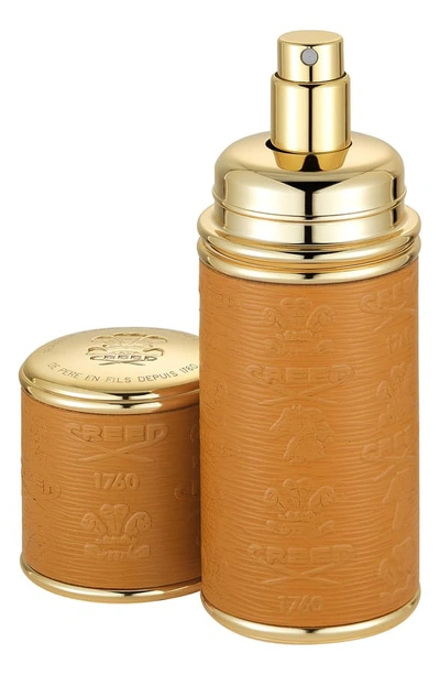 Shop Creed Camel With Gold Trim Leather Atomizer