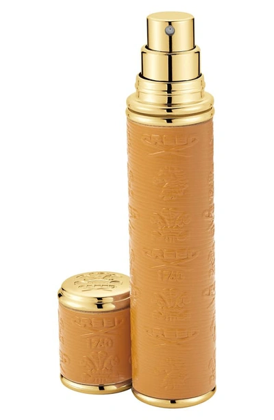 Shop Creed Camel Leather With Gold Trim Pocket Atomizer