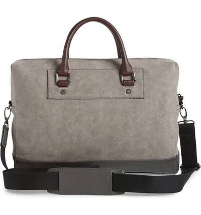 Shop Ted Baker Pitza Faux Leather Document Bag - Grey