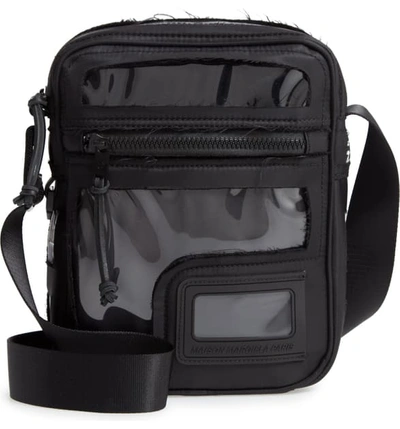 Shop Maison Margiela Clear Messenger Bag In Black