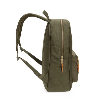 Shop Herschel Supply Co Settlement Backpack - Green In Olive Night Crosshatch