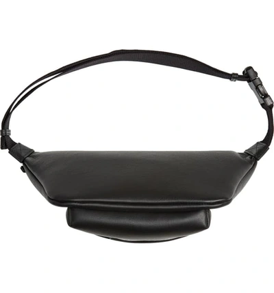 Shop Balenciaga Everyday Logo Leather Belt Bag In Black