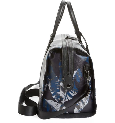 Shop Ted Baker Gelada Print Faux Leather Duffle Bag In Navy
