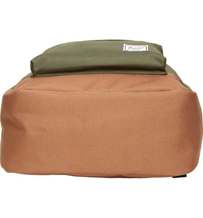 Shop Herschel Supply Co Heritage Backpack - Green In Dark Olive/ Saddle Brown