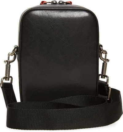 Shop Givenchy Mc3 Leather Crossbody Bag In Black/ White
