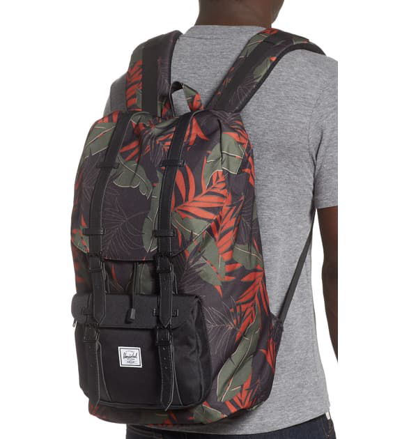 herschel little america black palm