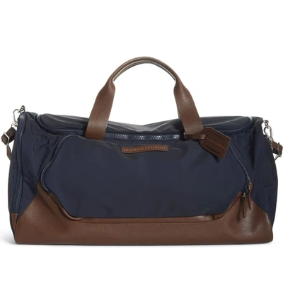 Shop Brunello Cucinelli Duffle Bag In Navy