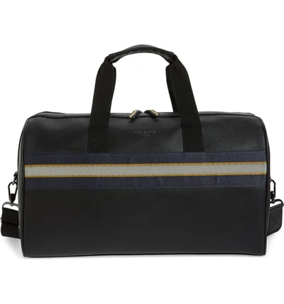 Shop Ted Baker Ceviche Faux Leather Duffle Bag In Black