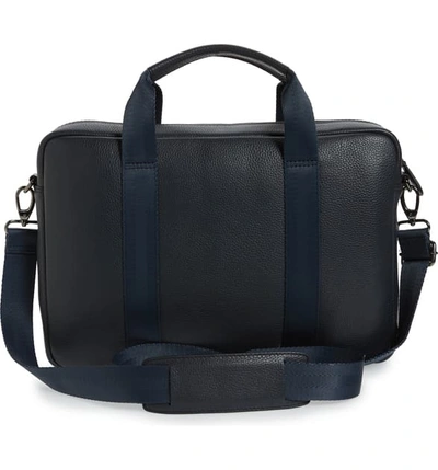 Shop Ted Baker Importa Leather Document Bag In Navy