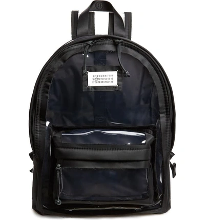 Shop Maison Margiela Clear Backpack In Black