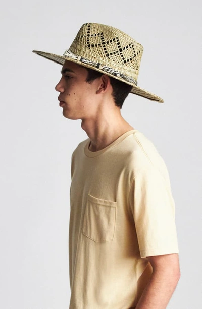 Shop Brixton Brayden Straw Fedora - Brown In Tan